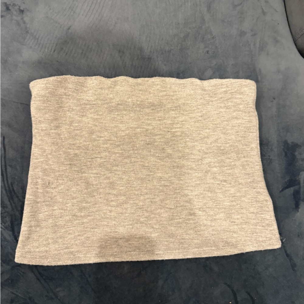 Donni Sweater Tube Top in Heather Grey